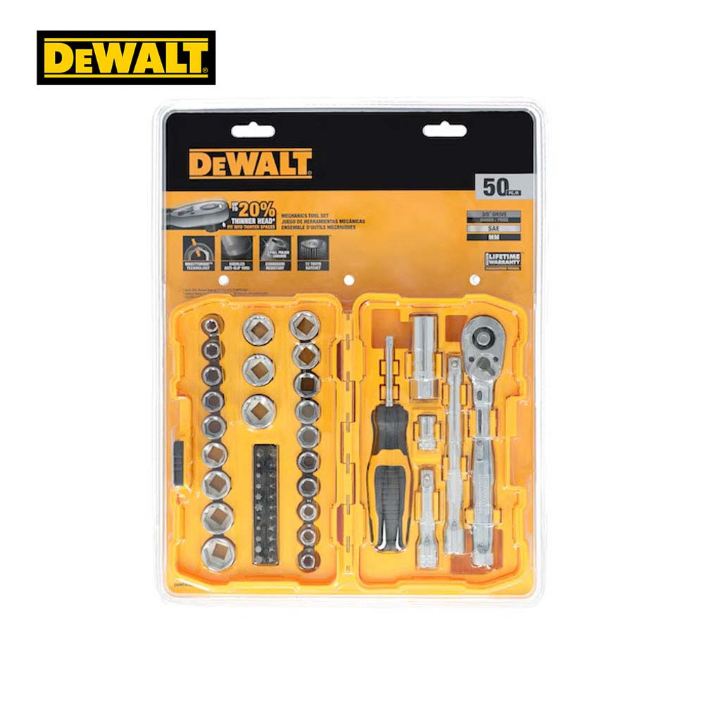 DEWALT - DWMT45423 - Mechanics Tool Set - 3/8" Drive (50 Pcs)