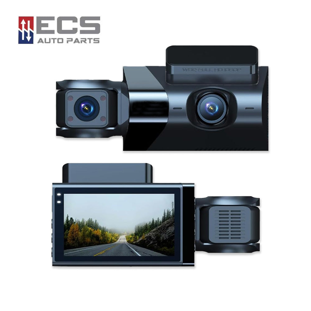 ECS AUTO PARTS - AK12 - Car Dash Cam - Dual Lens - Wifi Video Recorder