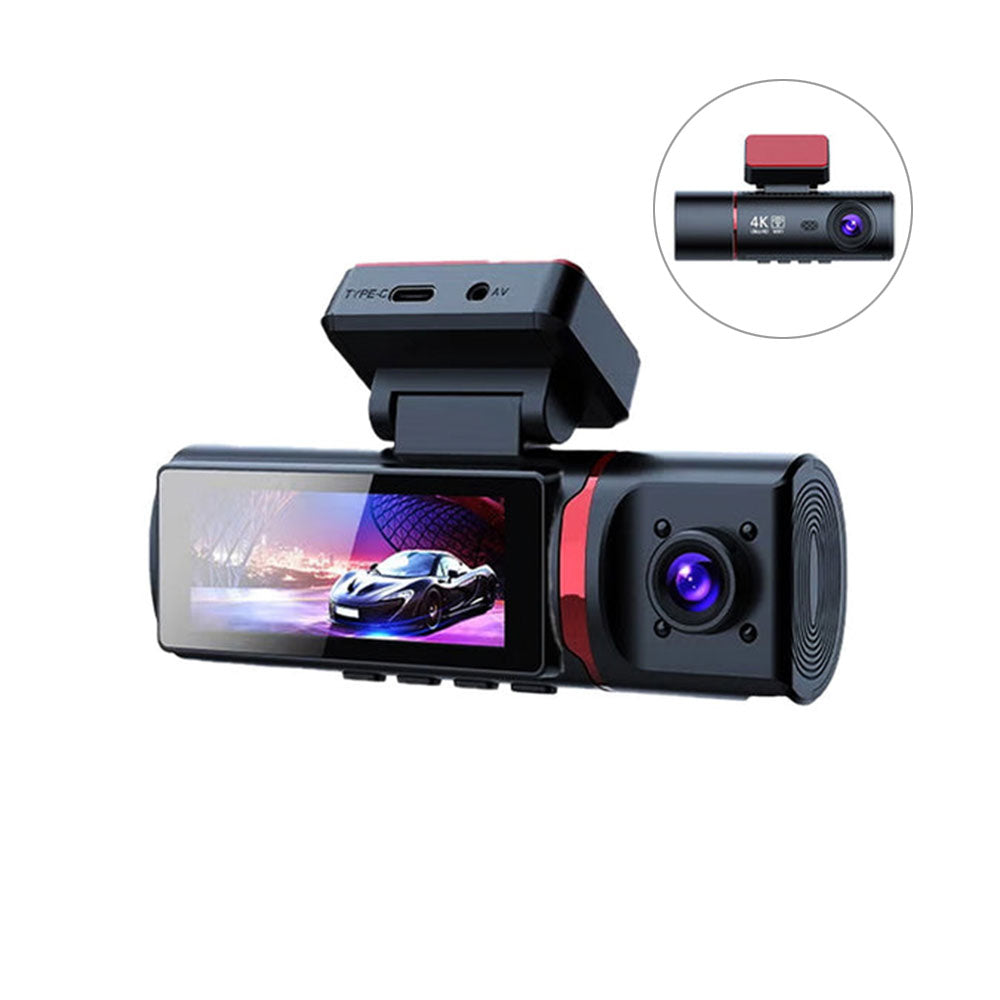 ECS AUTO PARTS - E3 - Car Dash Cam - 4K Ultra HD Lens - 3.5" Screen - GPS - Wifi Video Recorder