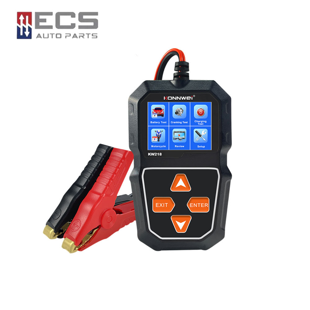 ECS AUTO PARTS - KW218 Car Battery Tester 6V and 12V with 2.4" Colorful Screen