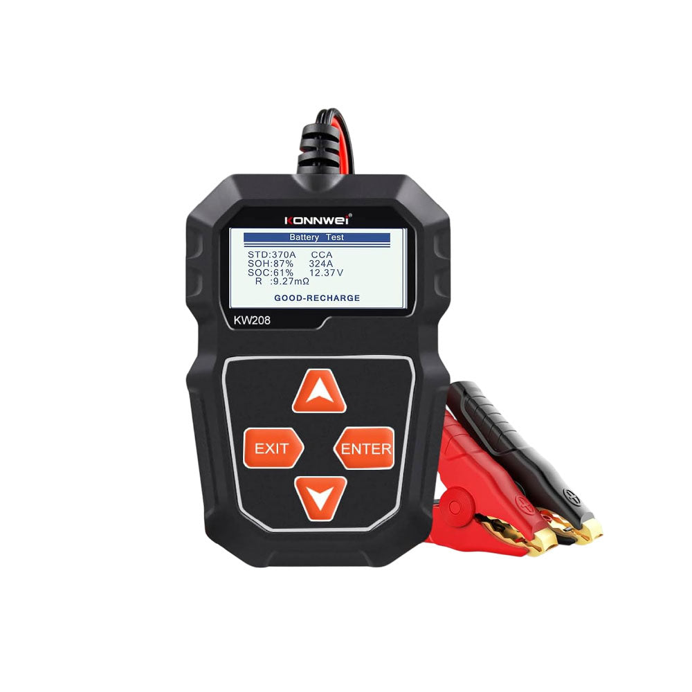 ECS AUTO PARTS - KW208 Car Battery Load Tester 12V with Charging and Cranking Analyzer