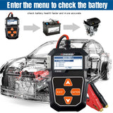 ECS AUTO PARTS - KW208 Car Battery Load Tester 12V with Charging and Cranking Analyzer