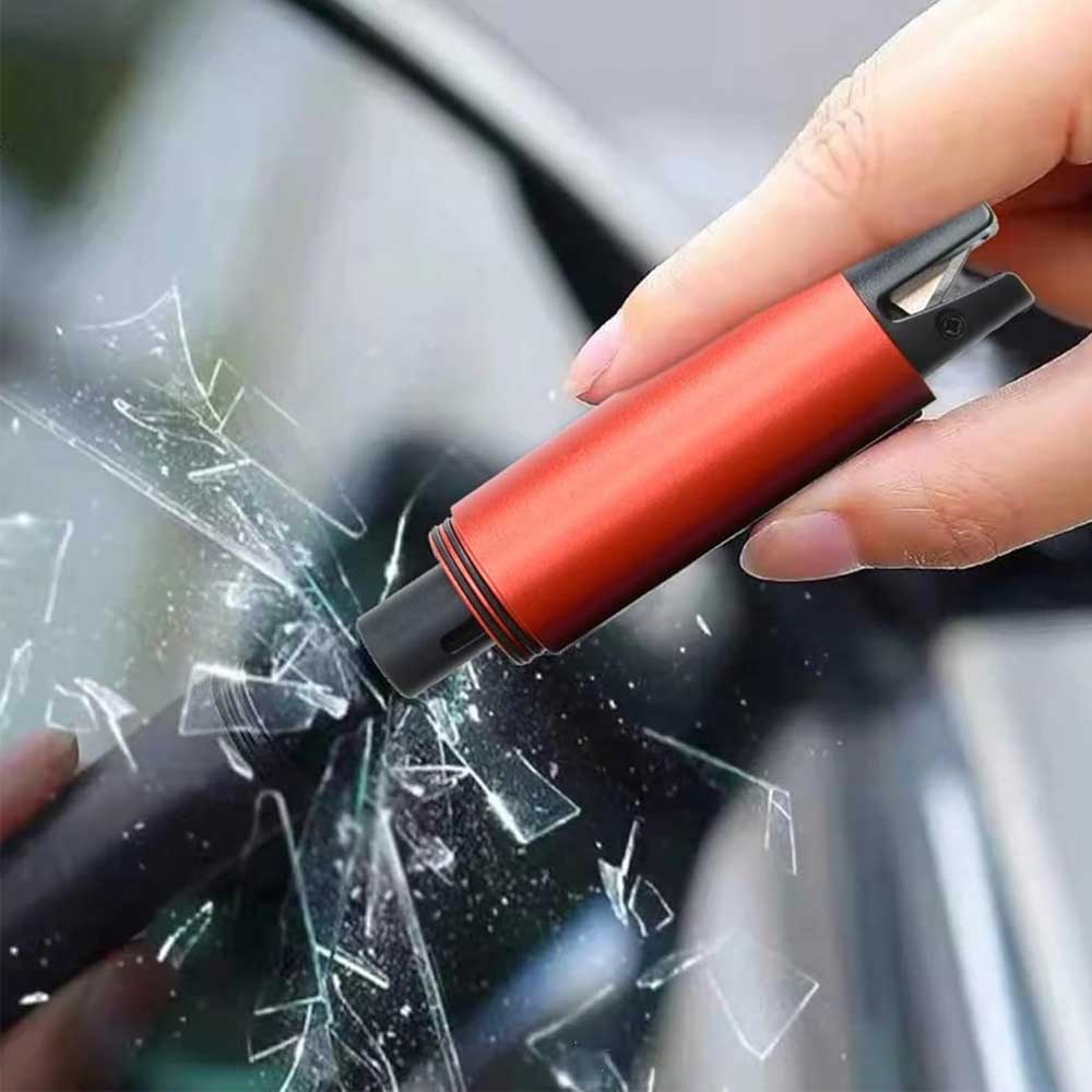 ECS AUTO PARTS P1 Vehicle-Mounted Car Emergency Escape Tool - Safety Hammer with Seat Belt Cutter