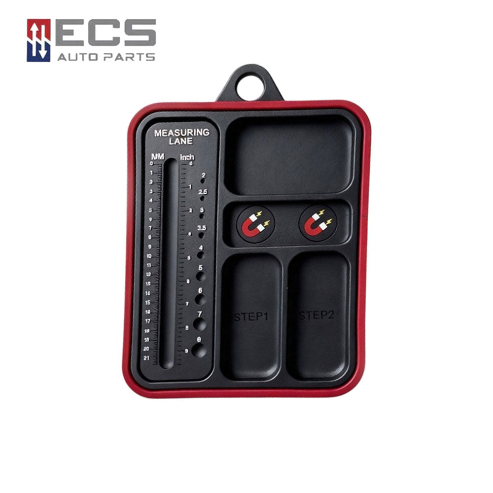ECS AUTO PARTS RC Repair Magnetic Screw Tray with Strong Magnet & Screw Measurement