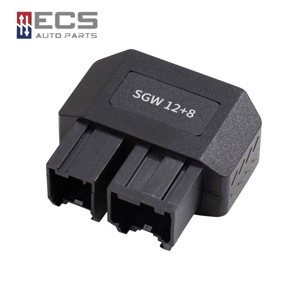 ECS AUTO PARTS - FCA SGW 12+8 Special Adapter Bypass for 2018+ Chrysler Dodge Jeep Security Gateway Works with K518