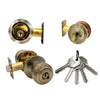 ECS HARDWARE - Durable Combo Lockset w/ Single Knob & Deadbolt - Entrance - Antique Bronze - Grade 3 (KW1)