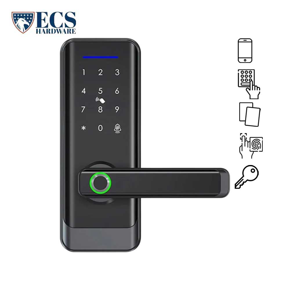 ECS HARDWARE - A233 Smart Door Lock with Fingerprint Reader and Levers