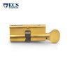 ECS HARDWARE - Durable Premium Profile Cylinder Single Sided Thumb Turn - 2-3/4" US3 Polished Brass KW1