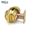 ECS HARDWARE - Durable Premium Key Controlled Deadbolt US3 Bright Brass - Grade 1
