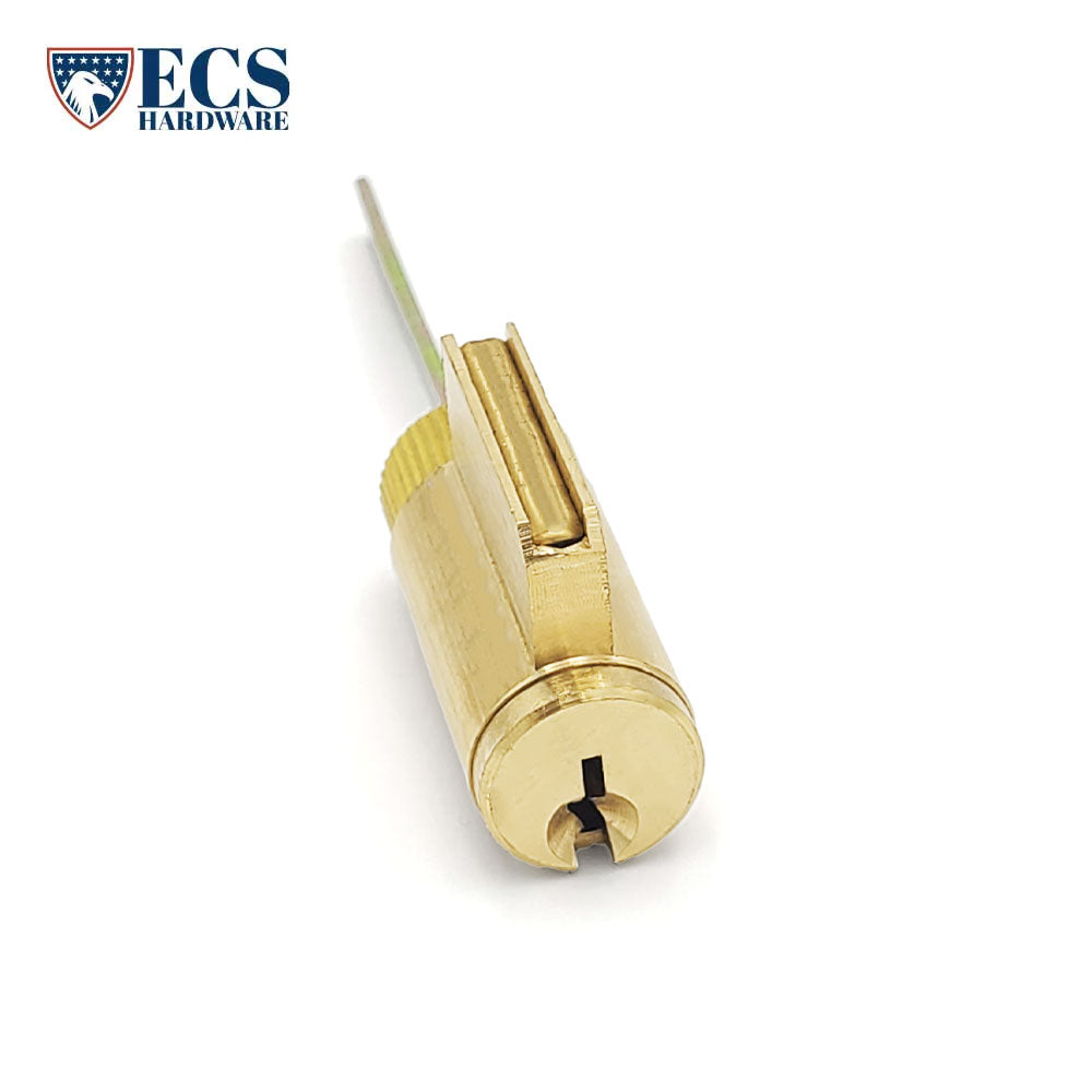 ECS HARDWARE - Durable Premium Key-In-Knob Cylinder US3 Polished Brass