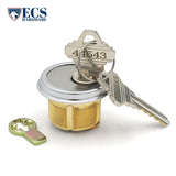 ECS HARDWARE - Durable Premium Mortise Cylinder - 1 Inch - Keyed Alike (KA10) with Ring - Schlage SC1 Keyway - US26D - Satin Chromium Plated (626)