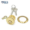 ECS HARDWARE - Durable Premium Mortise Cylinder - 1" US3 Polished Brass SC1