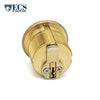 ECS HARDWARE - Durable Premium Mortise Cylinder - 1-1/4" US3 Polished Brass SC1
