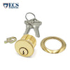ECS HARDWARE - Durable Premium Mortise Cylinder - 1-1/8" US3 Polished Brass SC1