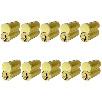 ECS HARDWARE - MK SFIC- 6-PIN US26D finish Best A keyway Marked as MKA (Pack of 10)