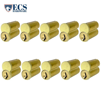 ECS HARDWARE - MK SFIC- 6-PIN US26D finish Best A keyway Marked as MKA (Pack of 10)