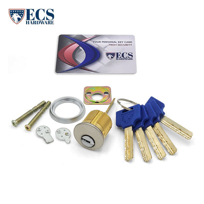 ECS HARDWARE - Durable Premium Key Controlled Rim / Mortise Combo Cylinder - 1-1/8