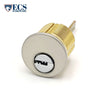 ECS HARDWARE - Durable Premium Key Controlled Rim / Mortise Combo Cylinder - 1-1/8" US26D Satin Chrome