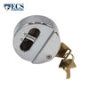 ECS HARDWARE - Stainless Steel Hidden-Shackle Keyed Different Puck-Style Lock and Nickel Plated Round Hockey Puck Lock 8 1/4" Hasp