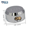 ECS HARDWARE - Stainless Steel Hidden-Shackle Keyed Different Puck-Style Lock and Nickel Plated Round Hockey Puck Lock 8 1/4" Hasp