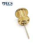 ECS HARDWARE - Durable Premium Rim Cylinder - US3 Polished Brass KW1