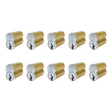 ECS HARDWARE - SFIC- Small Format 7-PIN - US26D Finish - Best A Keyway (10 Pack)