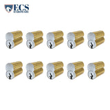 ECS HARDWARE - SFIC- Small Format 7-PIN - US26D Finish - Best A Keyway (10 Pack)