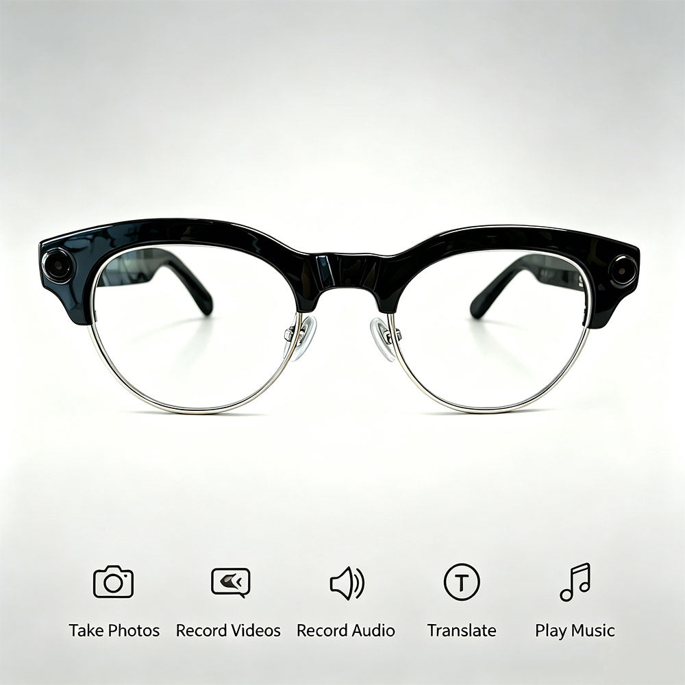 ECS TOOLS AI Glasses with Camera, Video Recording, Audio, Translation and Music