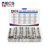 ECS TOOLS Fast-Blow Glass Fuses Assortment Kit 250 Volts 15 Values (200 pcs)