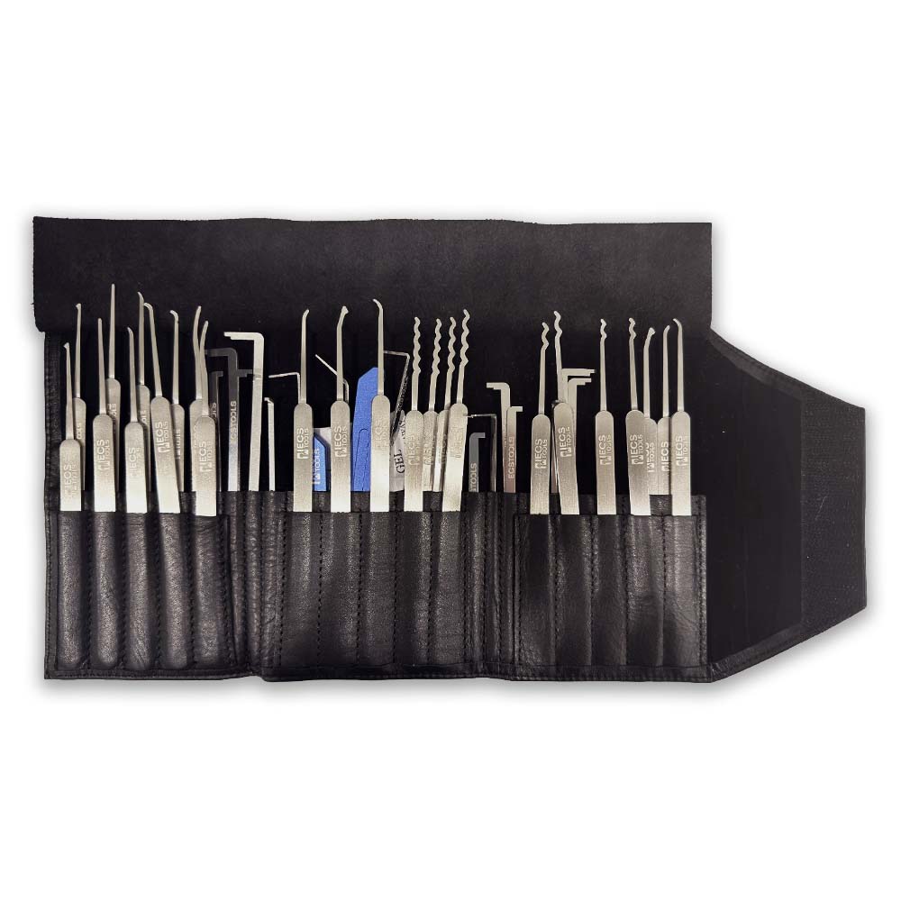 ECS TOOLS Lock Pick Set with Leather Bag (40 Pcs)