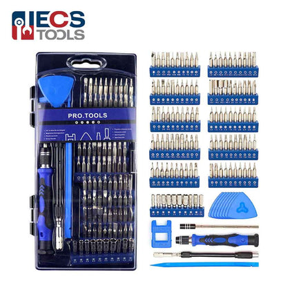 ECS TOOLS - MT-T124 - 124 in 1 Magnetic Precision Screwdriver Sets with Flexible Shaft Extension Rod