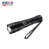 ECS TOOLS - RH-0671 - LED XHP50 Zoom Flashlight 26650 Battery - Aluminum