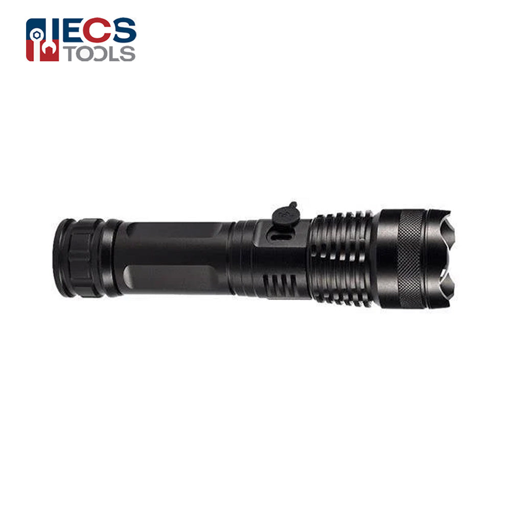 ECS TOOLS - RH-0671 - LED XHP50 Zoom Flashlight 26650 Battery - Aluminum
