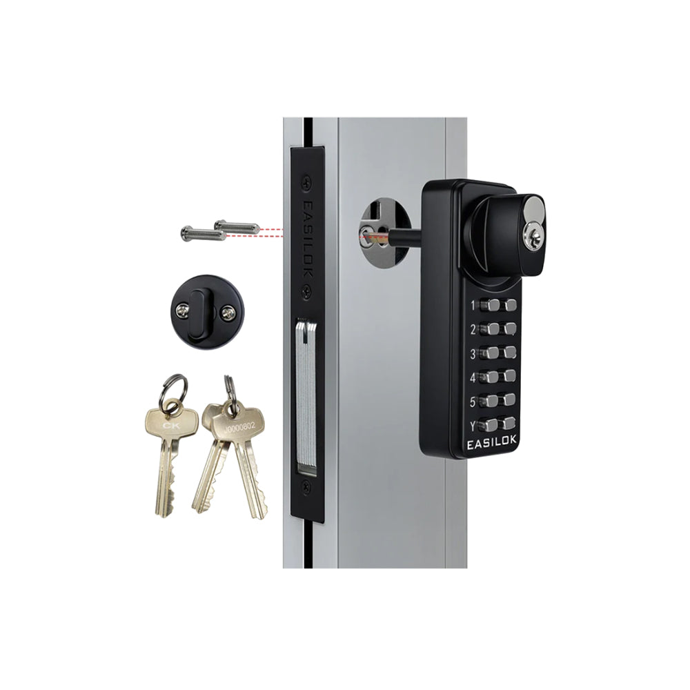 EASILOK SK1850S Storefront Deadbolt Keyless Lock with SFIC Key Override