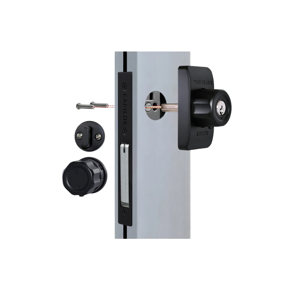 EASILOK SM1850 Mechanical Storefront Door Lock with Keyless Twist-to-Lock Replacement for Adams Rite MS1850S