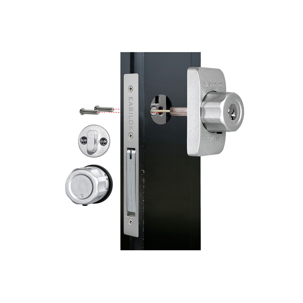 EASILOK SM1850 Mechanical Storefront Door Lock with Keyless Twist-to-Lock Replacement for Adams Rite MS1850S