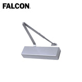 Falcon SC71A Series Heavy Duty Surface Door Closer Regular Arm with Parallel Arm Bracket - Full Plastic Cover - Grade 1 - 689 (Aluminum Painted)
