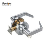 Fortis Doors - FDC101 - Cylindrical Lever Set with Storeroom Function - Grade 1 - US26D - Satin Chromium Plated (626)