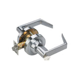 Fortis Doors - FDC103 - Cylindrical Lever Set with Privacy Function - Grade 1 - US26D - Satin Chromium Plated (626)