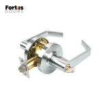 Fortis Doors - FDC132 - Cylindrical Lever Set with Passage Function - Grade 2 - US26D - Satin Chromium Plated (626)