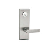 Fortis Doors - FDC841-TRIM - Full Escutcheon Exit Devices Trim with Storeroom Function - SC Keyway - US26D - Satin Chromium Plated (626)