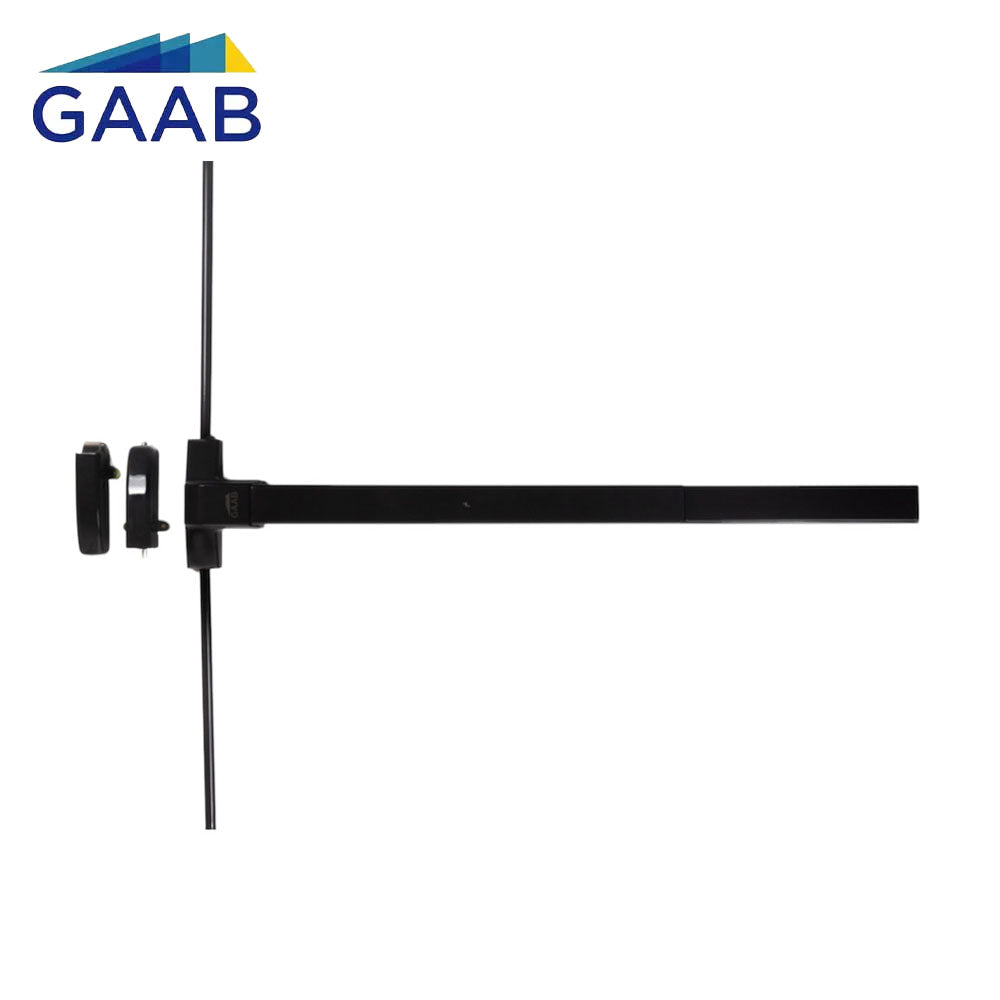 GAAB G360 Standard Duty Narrow Style with Surface Vertical Rod Exit Device UL 305 - 36" - US19 - Matte Black (622)