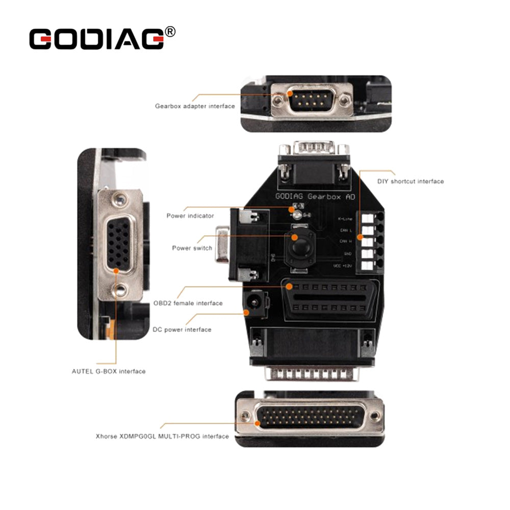 GODIAG 7-In-1 Gearbox Cable Set Work with GT107 Plus for V30/ DQ200/ DL501/ VL300/ VL381/ DQ500/ DQ250