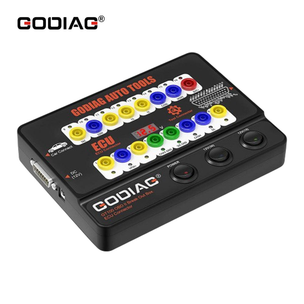 GODIAG GT100 OBDII 16 PIN Protocol Detector Breakout ECU Connector OBDII BreakOut Box Detect Car Communication