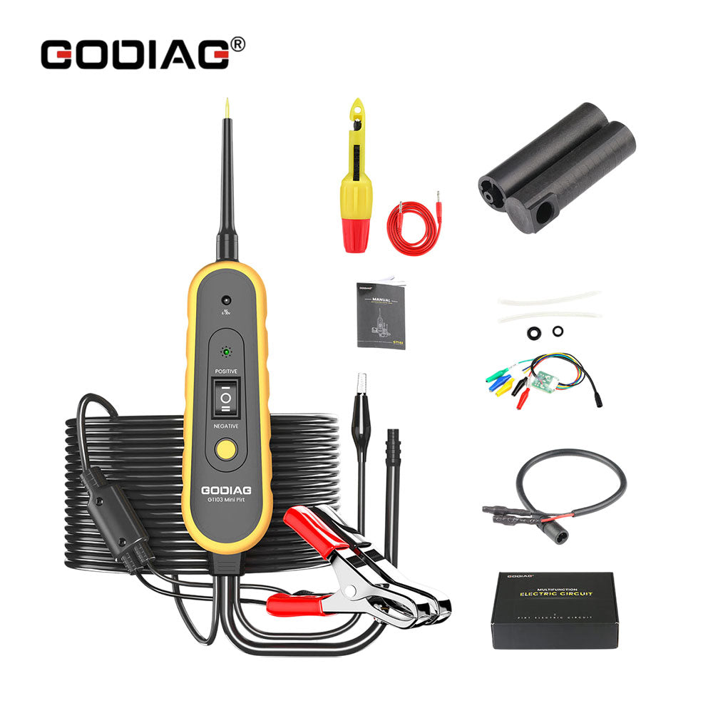 GODIAG GT103 Power Circuit Probe Tester 6V-30V, Automotive Electrical System Diagnostic Tool with Short Circuit Finder, Relay Tester, Component Activation, Battery Voltage Tester and LED Test Light