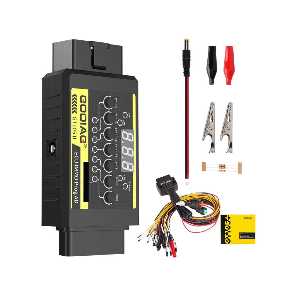 GODIAG ECU IMMO Prog AD GT105 II Break Out Box ECU Connector with Full Protocol OBD2 Universal Jumper Breakout Tricore Cable