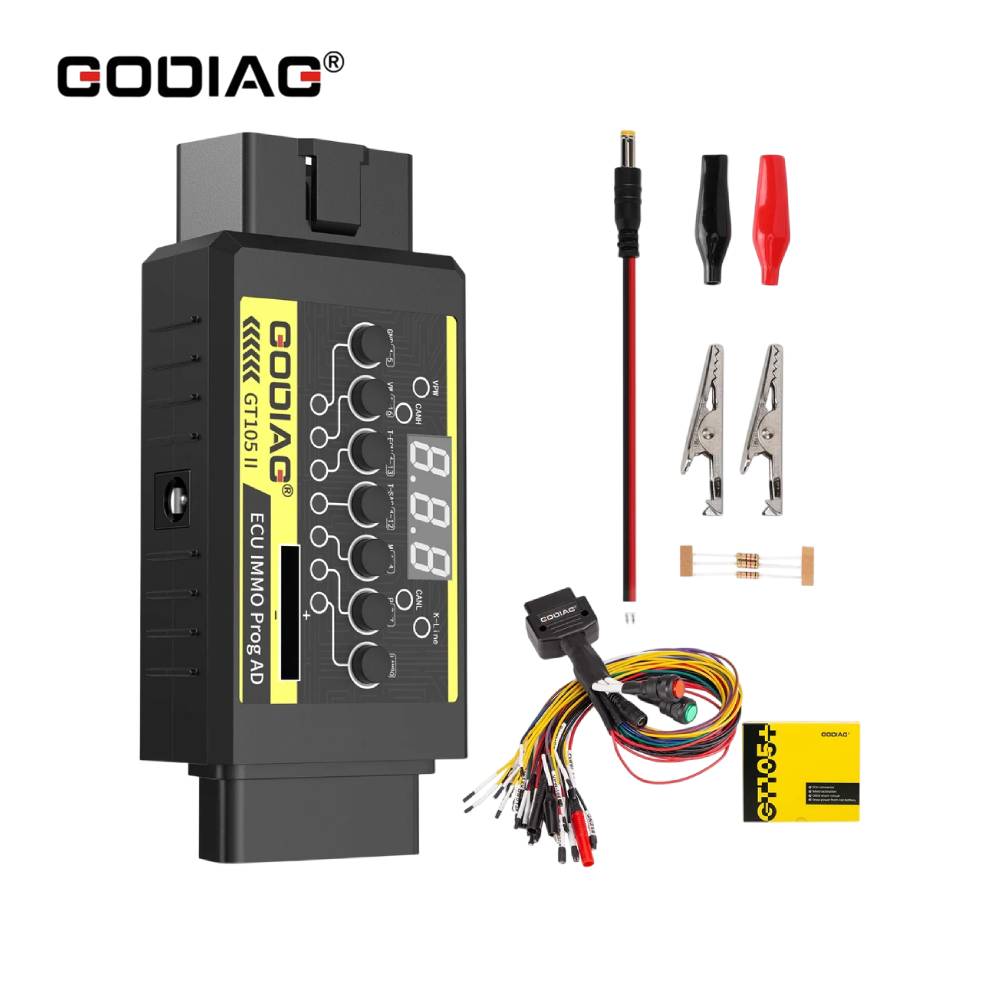 GODIAG ECU IMMO Prog AD GT105 II Break Out Box ECU Connector with Full Protocol OBD2 Universal Jumper Breakout Tricore Cable