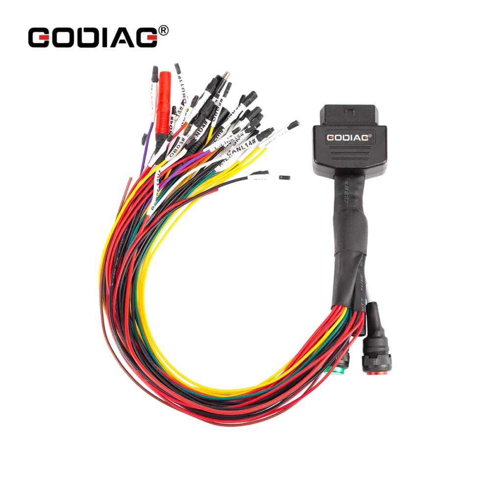 GODIAG ECU IMMO Prog AD GT105 II Break Out Box ECU Connector with Full Protocol OBD2 Universal Jumper Breakout Tricore Cable