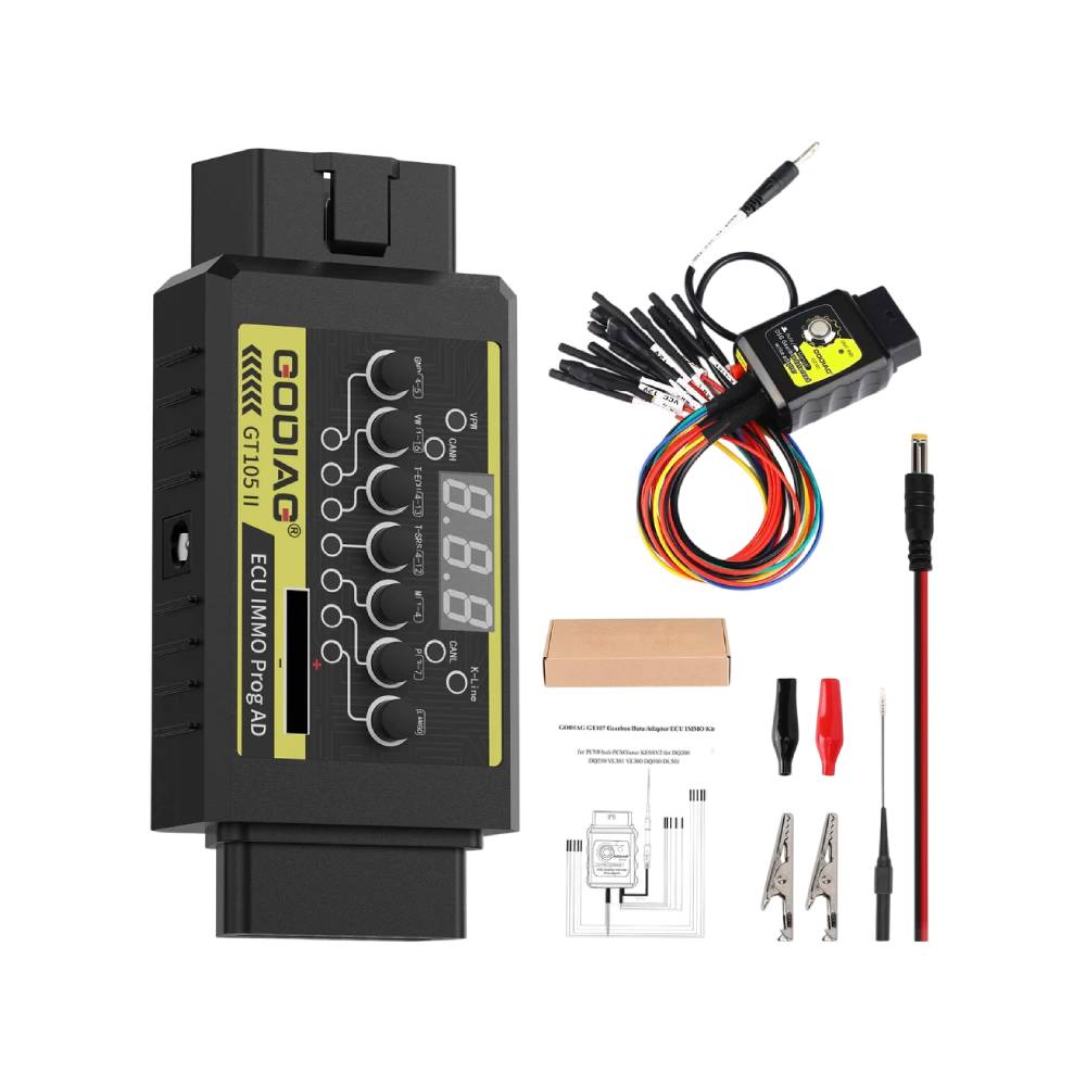 GODIAG GT107 DSG Gearbox Adapter with GT105 II IMMO Prog AD For DQ250, DQ200, VL381, VL300, DQ500, DL501, Benz, BMW