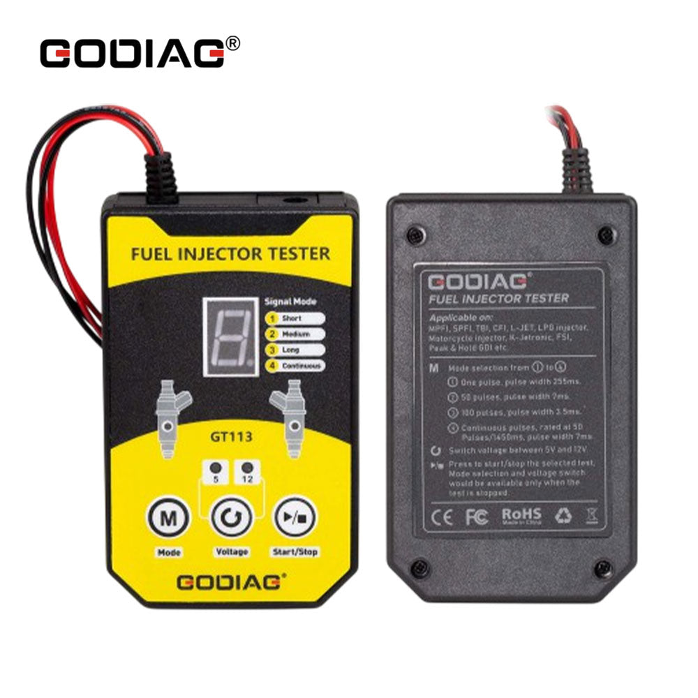 GODIAG GT113 Universal Fuel Injector Tester and Cleaner Kit Compatible with Cars and Motorcycles